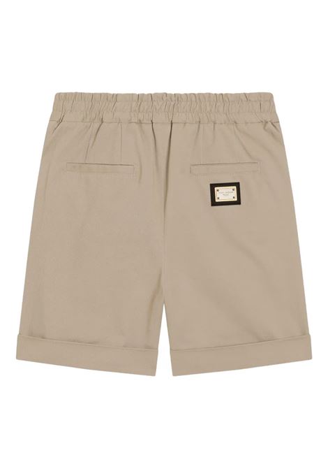 Bermuda In Gabardina Beige DOLCE & GABBANA KIDS | L43Q88-FUFL3M0208